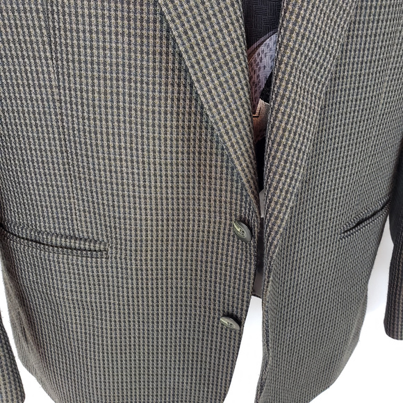 Palo Savino for Dillards 42R Taupe Check Sportcoat - Picture 3 of 8